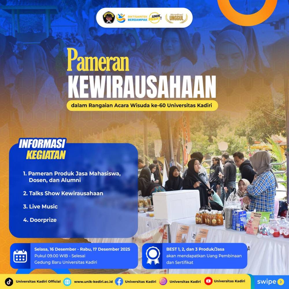 Pameran Kewirausahaan Warnai Rangkaian Wisuda ke-60 Universitas Kadiri