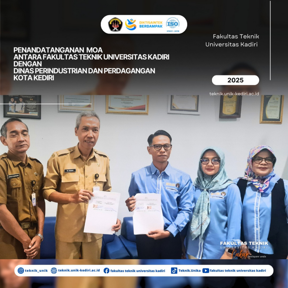 Fakultas Teknik Universitas Kadiri Jalin Kerja Sama Strategis dengan Dinas Perindustrian dan Perdagangan Kota Kediri