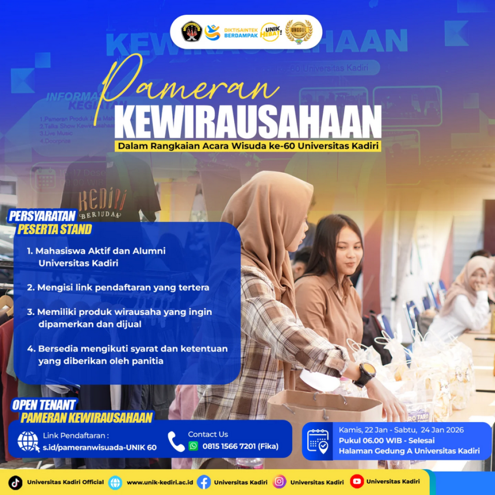 Pameran Kewirausahaan Wisuda ke-60 Universitas Kadiri: Ayo Daftarkan Bisnismu!