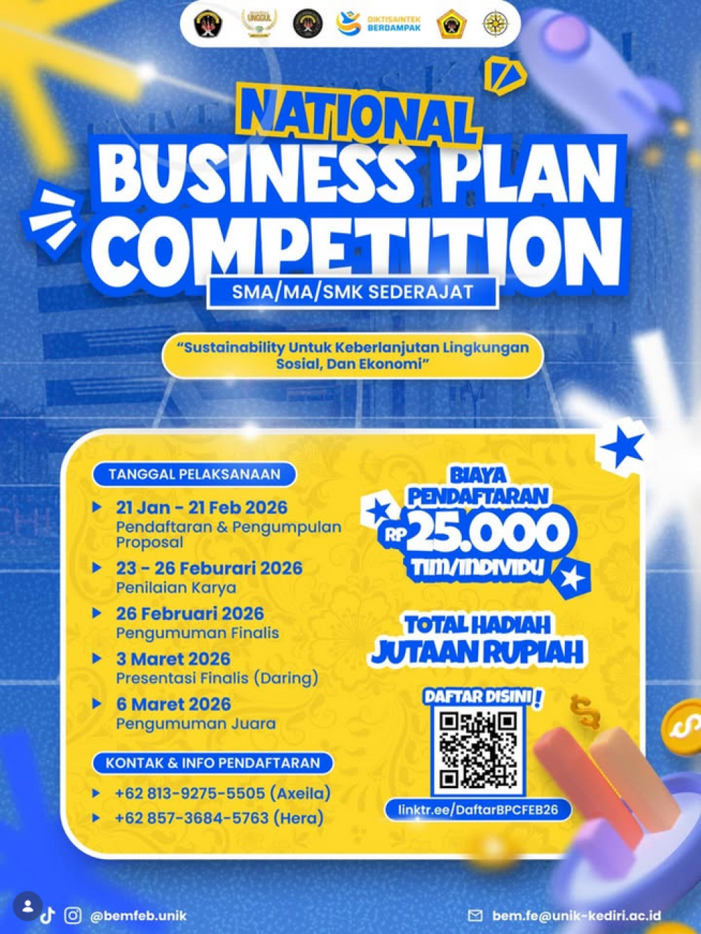 National Business Plan Competition 2026 Resmi Dibuka untuk Siswa SMA/MA/SMK Sederajat