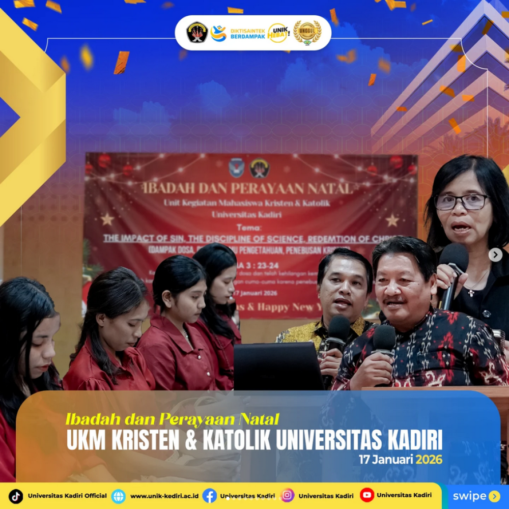 Ibadah dan Perayaan Natal UKM Kristen dan Katolik Universitas Kadiri: Memaknai Ilmu Pengetahuan dalam Terang Penebusan Kristus