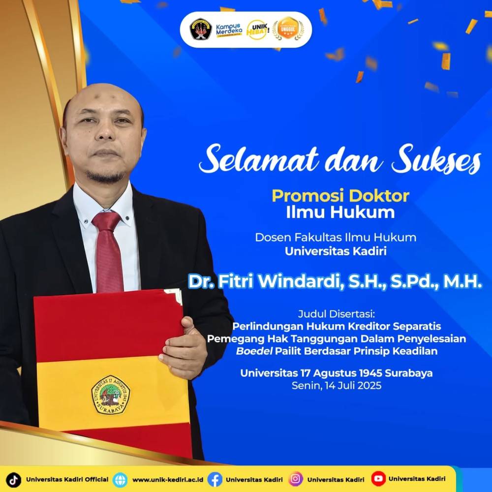 Selamat dan Sukses atas Promosi Doktor Ilmu Hukum