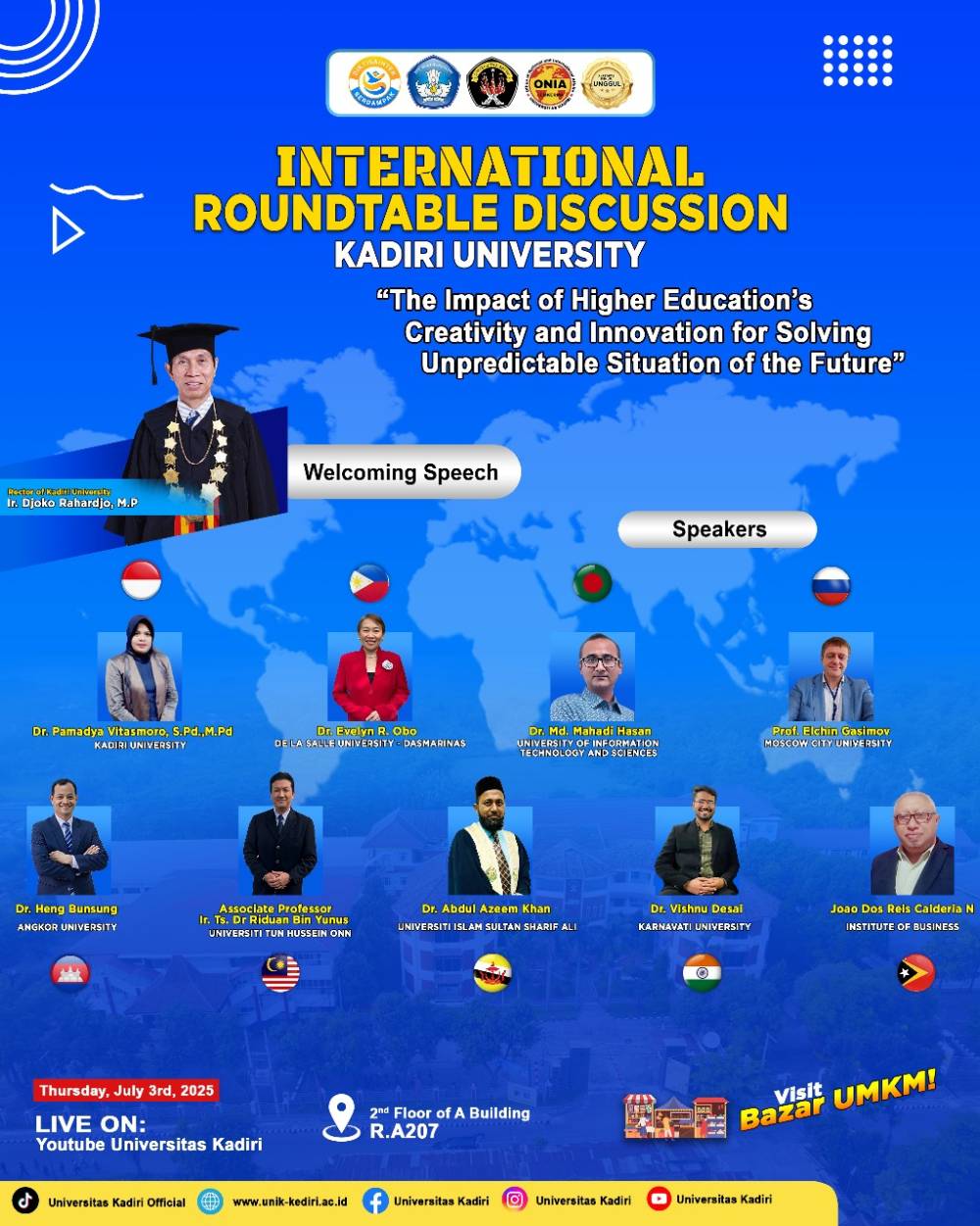 Universitas Kadiri Sukses Selenggarakan International Roundtable Discussion 2025
