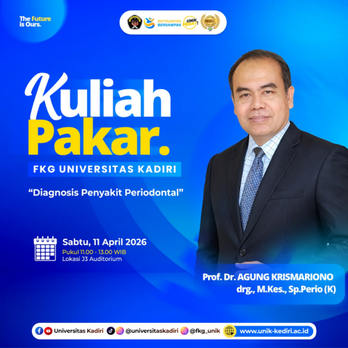 FKG Universitas Kadiri Gelar Kuliah Pakar “Diagnosis Penyakit Periodontal” Bersama Guru Besar Universitas Airlangga