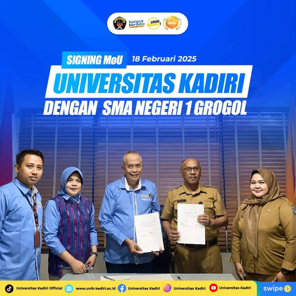 Penandatanganan MoU antara Universitas Kadiri dan SMA Negeri 1 Grogol: Membangun Sinergi Pendidikan untuk Masa Depan Gemilang