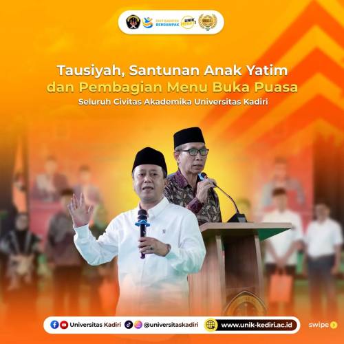 Universitas Kadiri Gelar Tausiyah, Santunan Anak Yatim, dan Pembagian Menu Buka Puasa untuk Civitas Akademika
