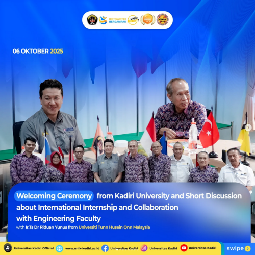 Universitas Kadiri Sambut Delegasi Universiti Tun Hussein Onn Malaysia (UTHM) di Ruang Pertemuan ONIA